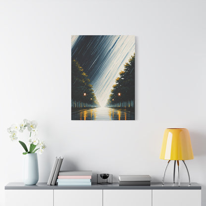 Tree-Lined Light Path Landscape Wall Art & Canvas Prints