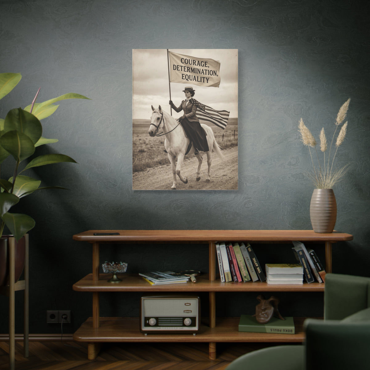 Suffrage Rider Equality Statement Wall Art & Canvas Print