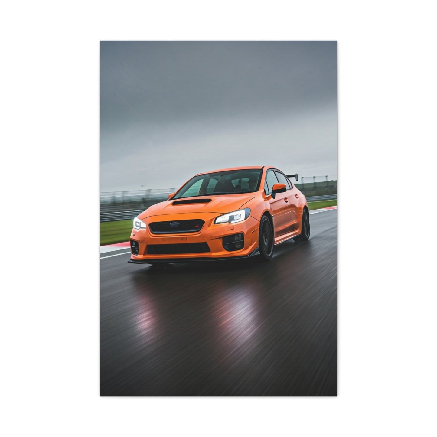 Subaru WRX STI Wet Circuit Rally Attack Wall Art & Canvas Prints