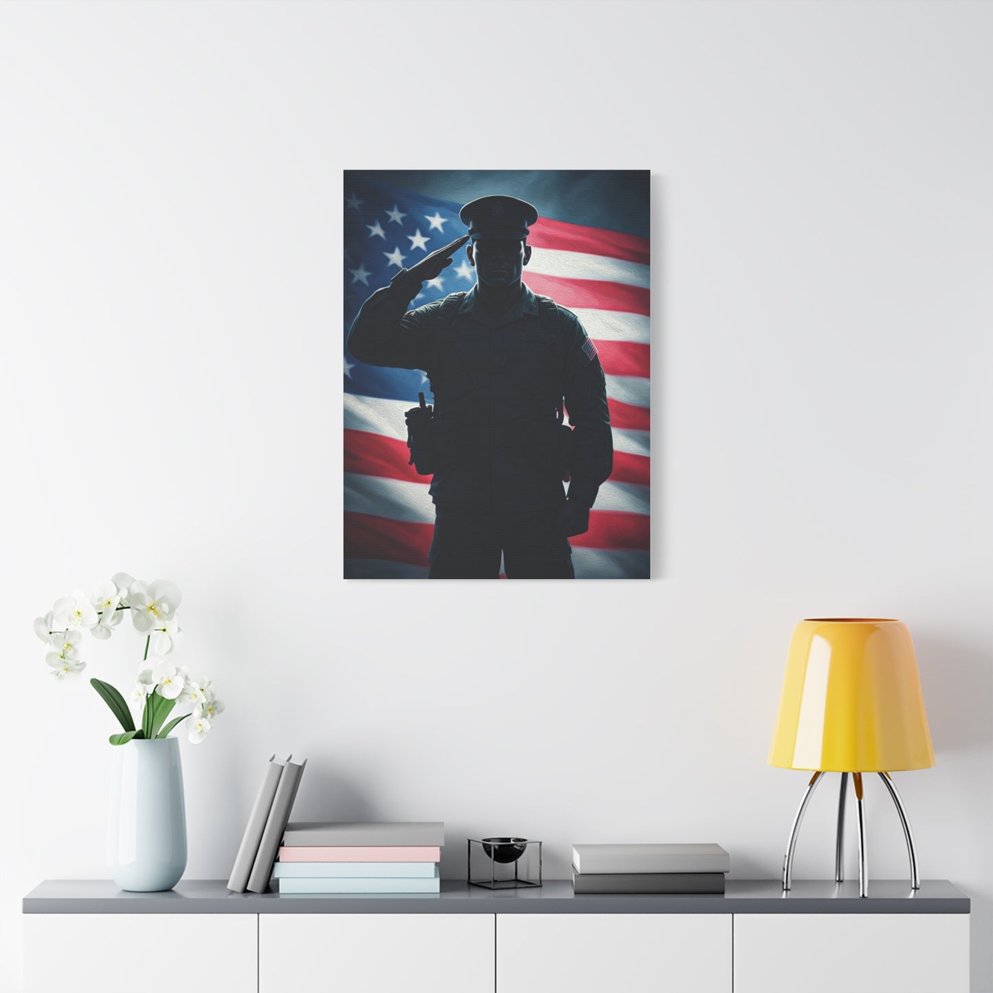 Saluting Soldier American Pride Wall Art & Canvas Prints