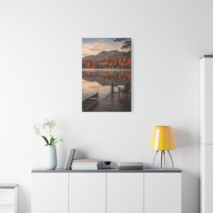 Lake Placid Autumn Reflection Wall Art & Canvas Print