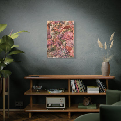 Pink Succulent Garden Wall Art & Canvas Print