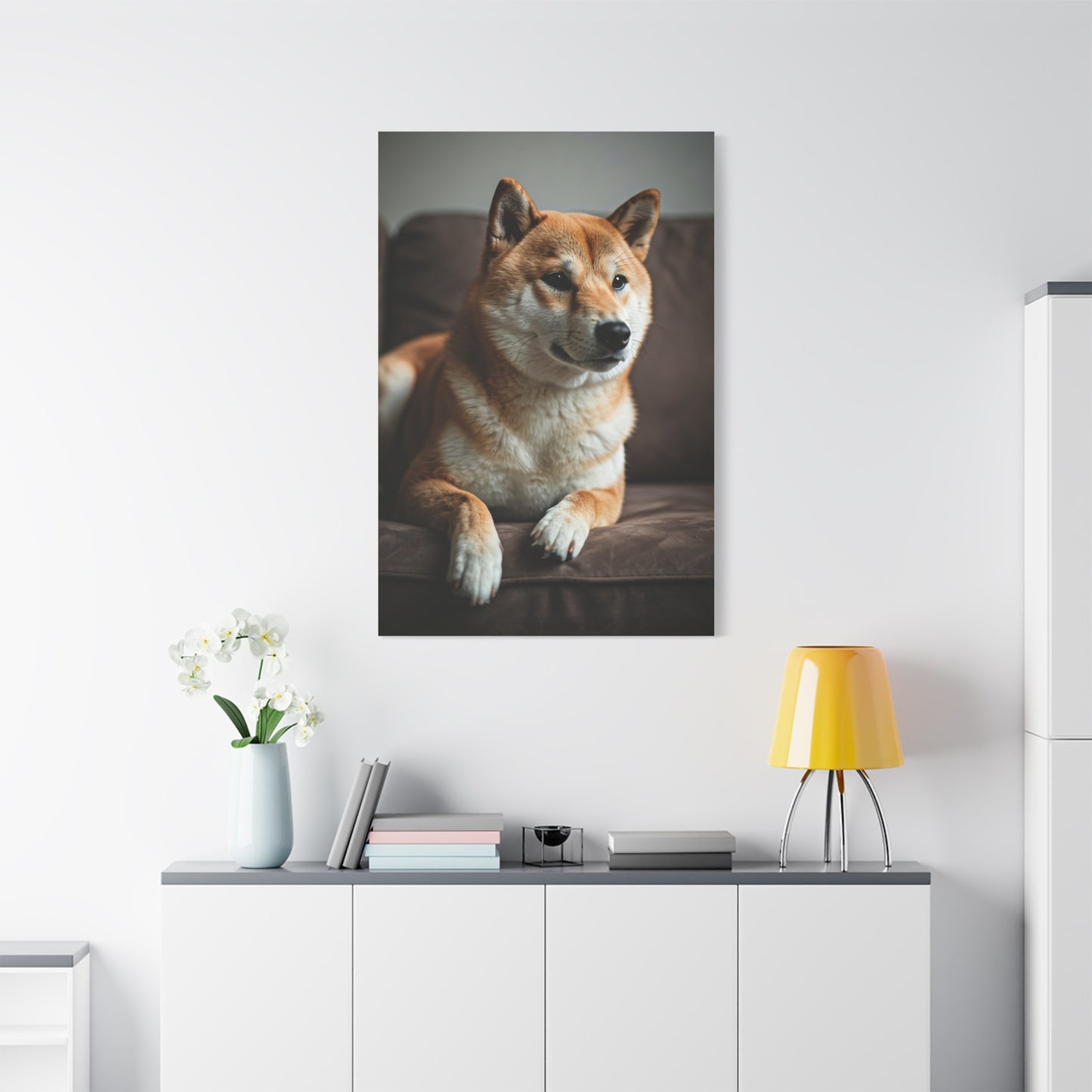 Cozy Shiba Serenity Wall Art & Canvas Print
