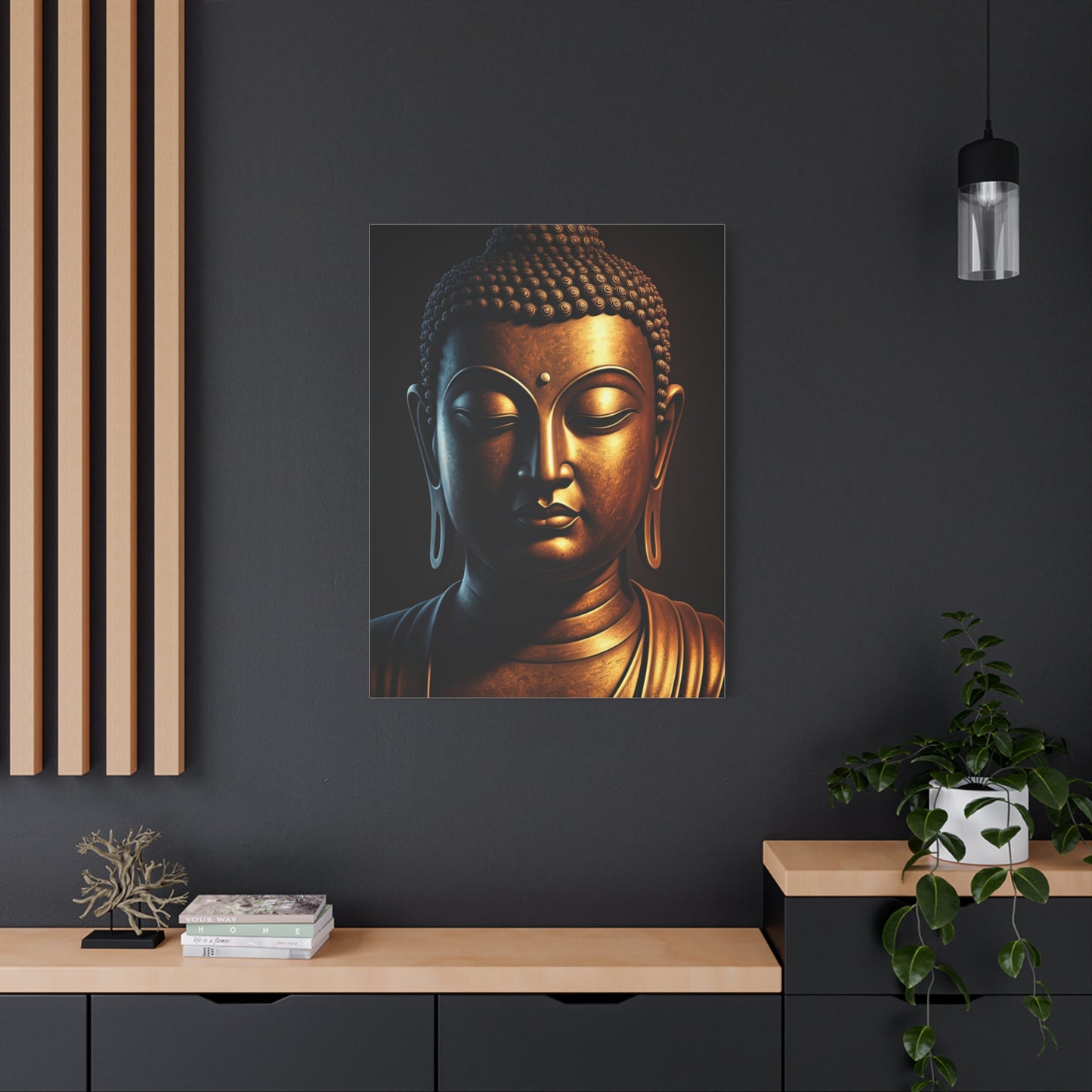 Golden Spark Buddha Meditation Wall Art & Canvas Prints