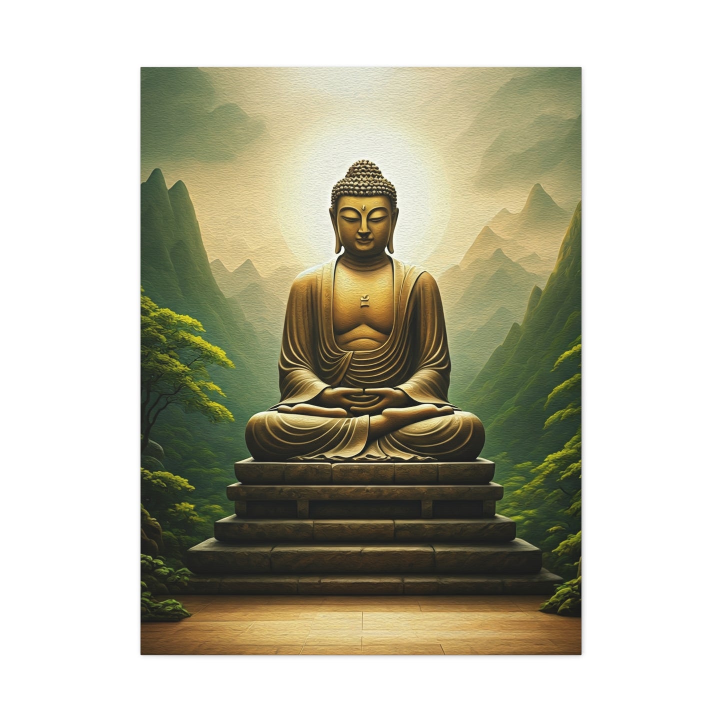 Sacred Mountain Buddha Serenity Wall Art & Canvas Prints