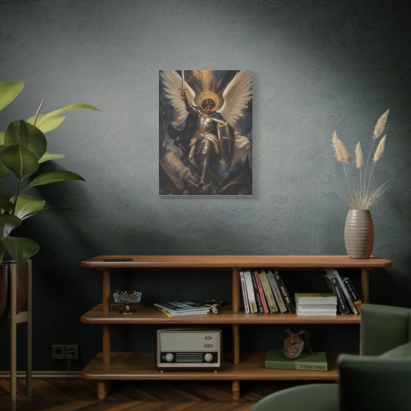 St. Michael Triumph Over Darkness Wall Art & Canvas Print