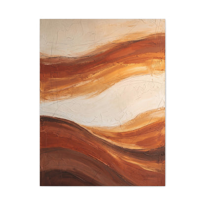 Terracotta Flow Minimal Abstract Wall Art & Canvas Print