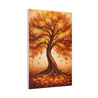 Golden Autumn Tree Radiance Wall Art & Canvas Print