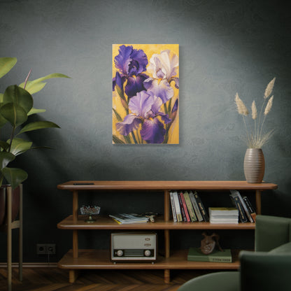 Iris Floral Impasto Painting Wall Art & Canvas Print