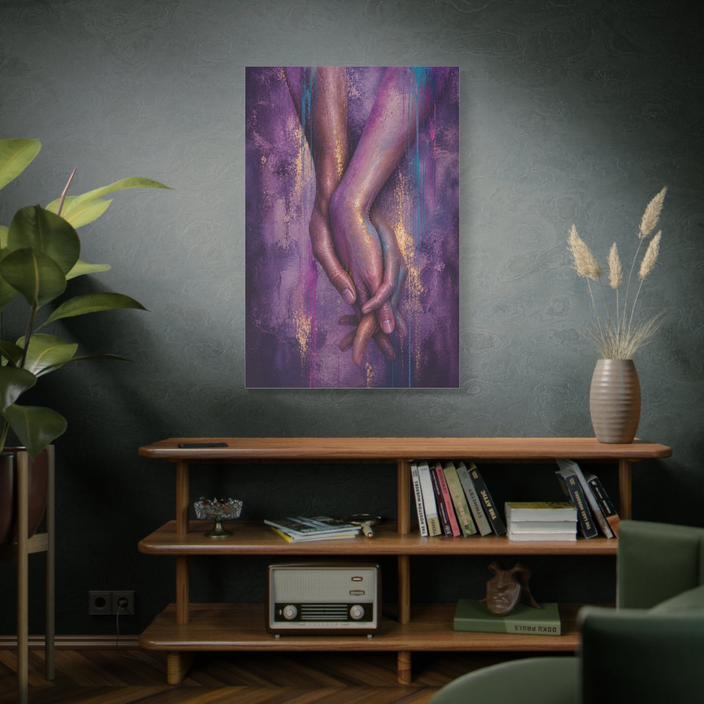 Intertwined Hands Abstract Emotion Wall Art & Canvas Print