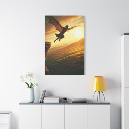 Skybound Winged Leap Wall Art & Canvas Prints