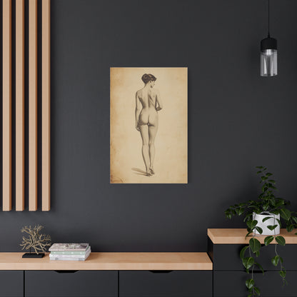 Classical Back Study Figure Wall Art & Canvas Print