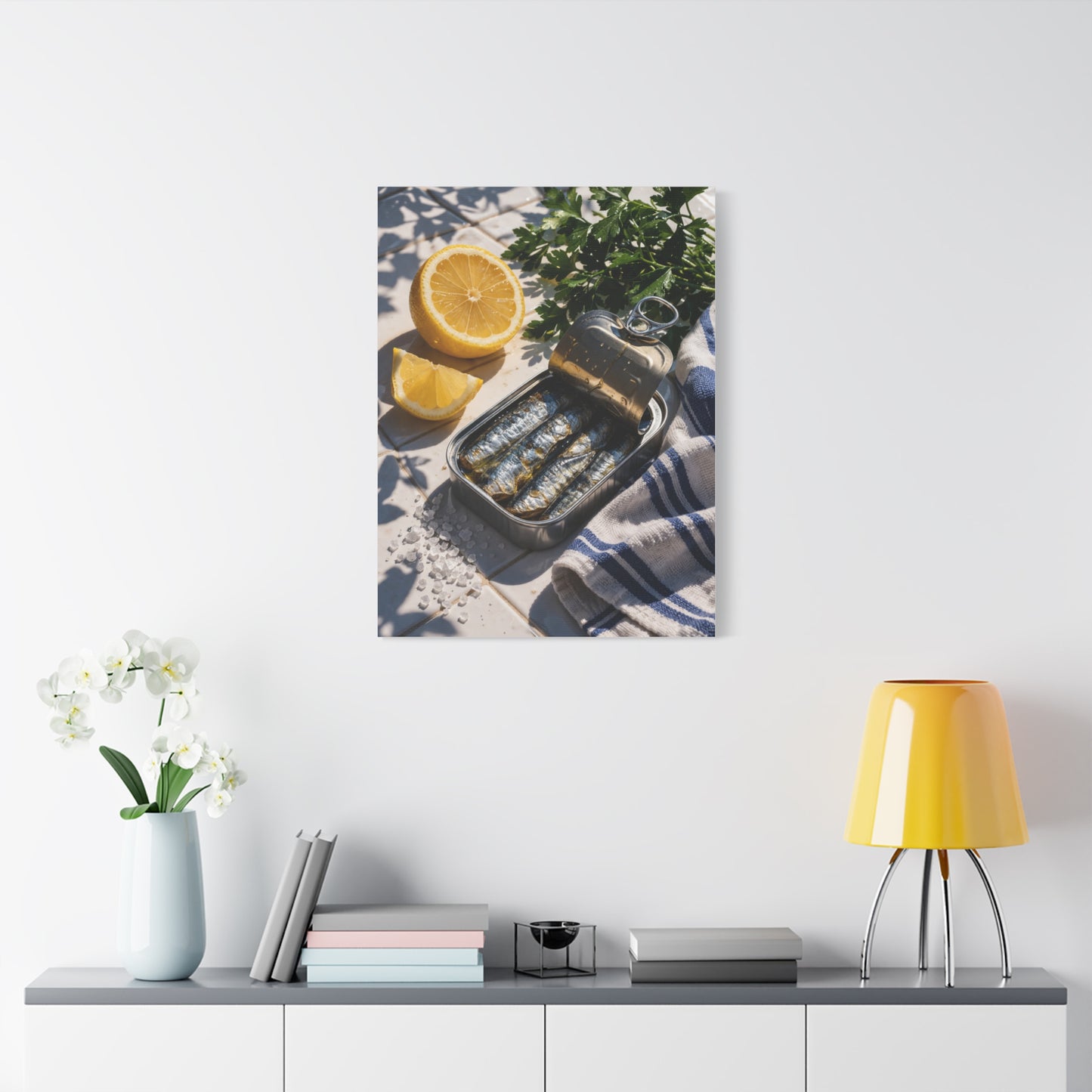 Mediterranean Sardines & Lemon Prep Wall Art & Canvas Print