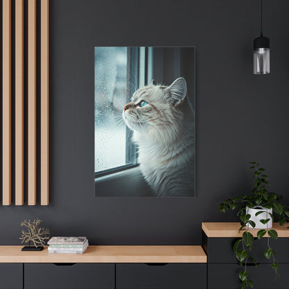 Rainy Window Cat Wall Art & Canvas Prints