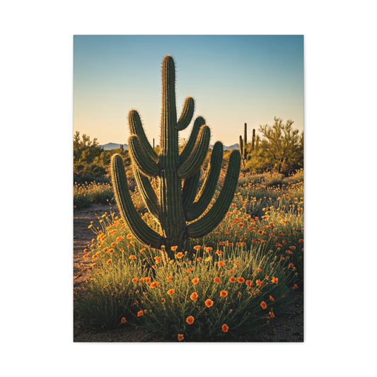 Wildflower Desert Saguaro Garden Wall Art & Canvas Prints