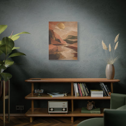 Abstract Earth Landscape Gold Horizon Wall Art & Canvas Print