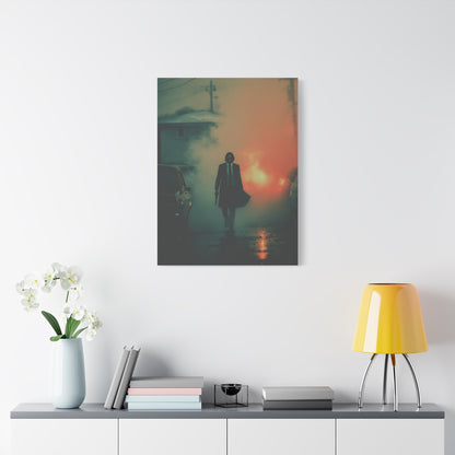 John Wick Foggy Street Walk Movie Poster Wall Art & Canvas Print