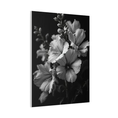 Classic Wildflower Cluster in Monochrome Wall Art & Canvas Prints