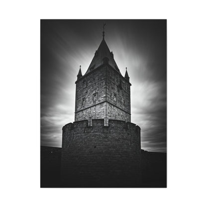 Gothic Fortress Tower Under Dramatic Skies Wall Art & Canvas Prints