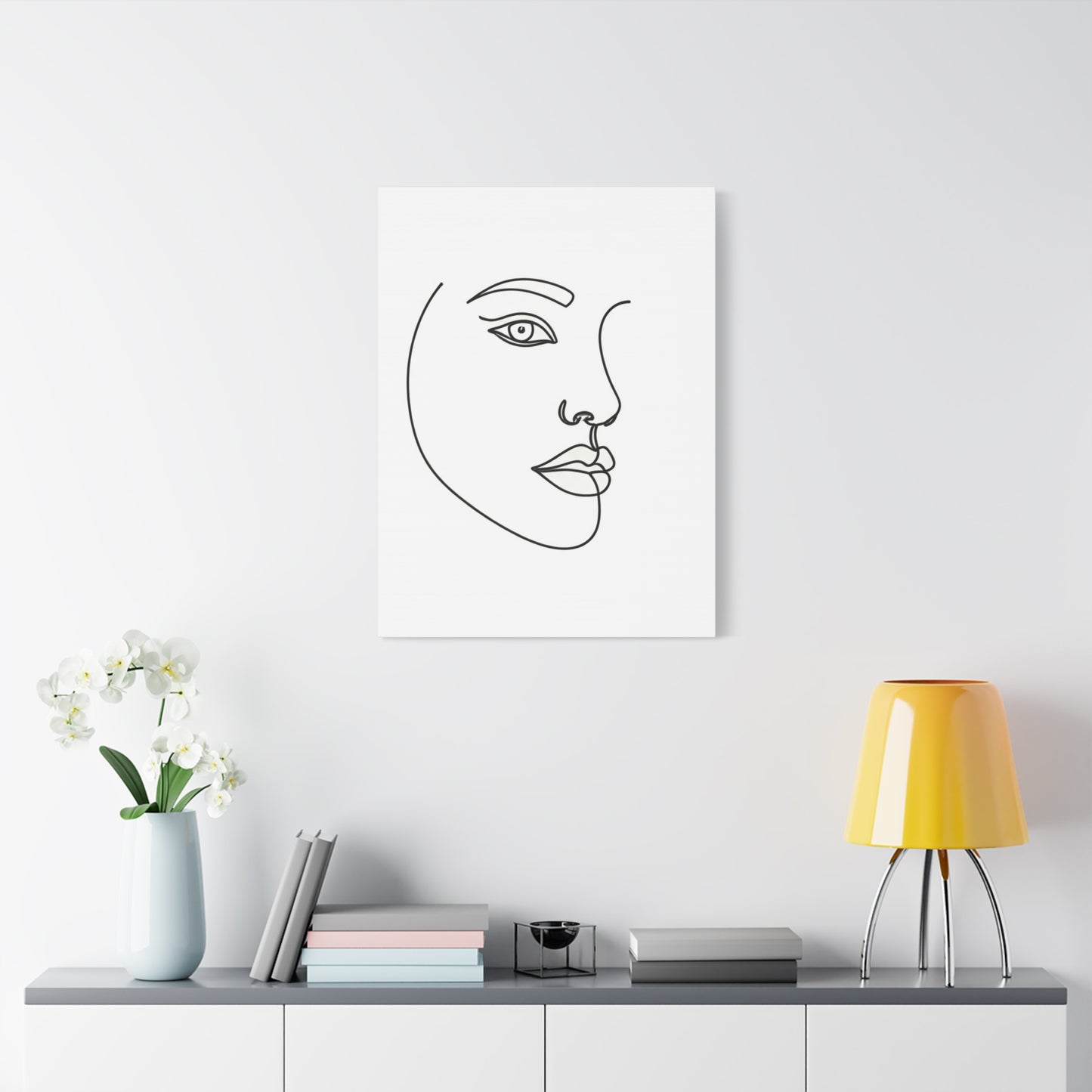 Minimal Line Face Wall Art & Canvas Prints