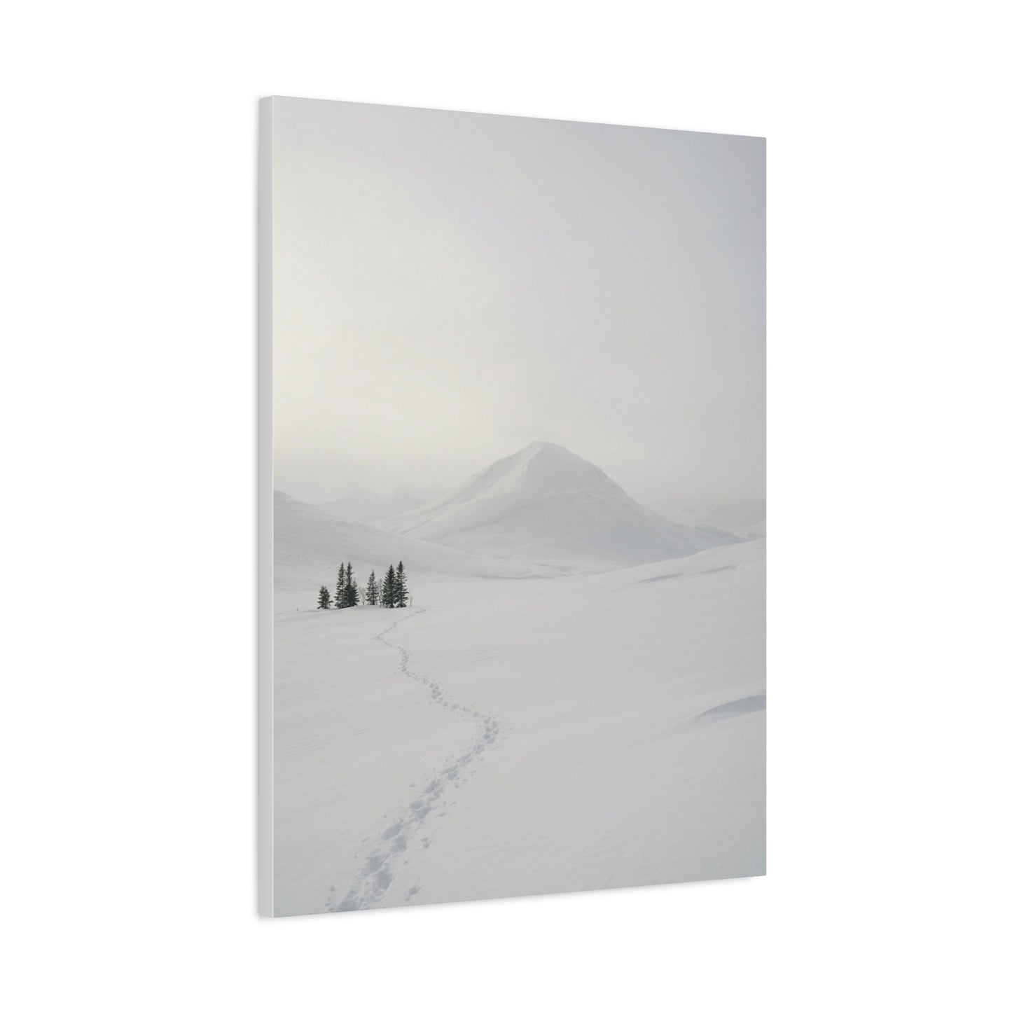 Scandinavian Winter Minimalist Mountain Wall Art & Canvas Print