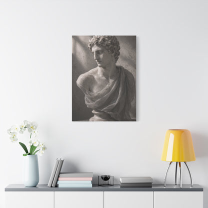Classical Marble Bust Draped Wall Art & Canvas Print