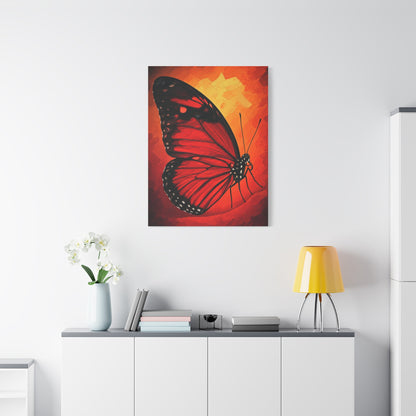 Crimson Butterfly Close-Up Wall Art & Canvas Prints