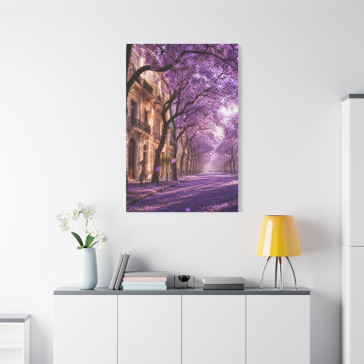 Jacaranda Blossom Boulevard Wall Art & Canvas Print