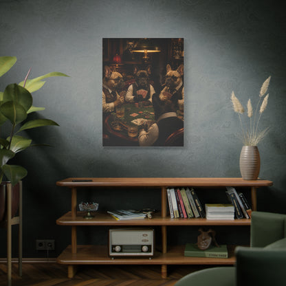 French Bulldog Poker Club Wall Art & Canvas Print