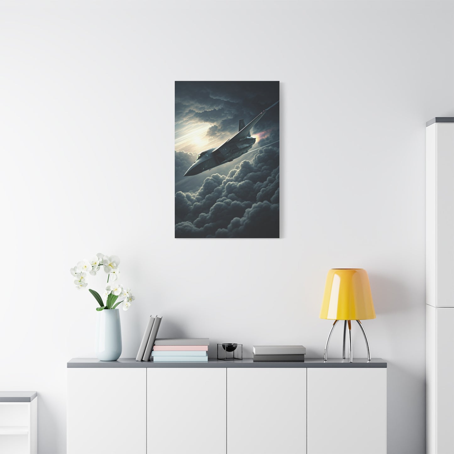 Stealth Fighter Above the Clouds Wall Art & Canvas Prints