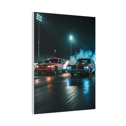 Mercury Marauder vs Pontiac Catalina Super Duty Night Launch Wall Art & Canvas Prints