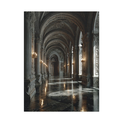 Grand Neoclassical Corridor Wall Art & Canvas Print