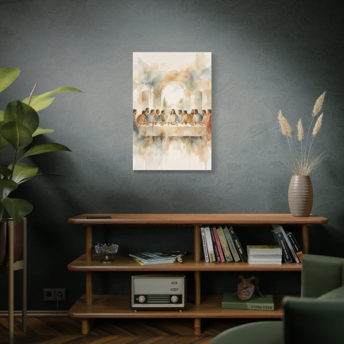 Soft Watercolor Last Supper Composition Wall Art & Canvas Print