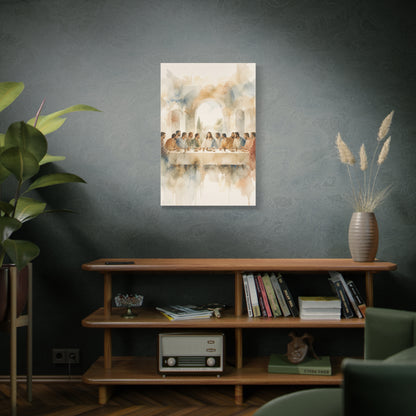 Soft Watercolor Last Supper Composition Wall Art & Canvas Print