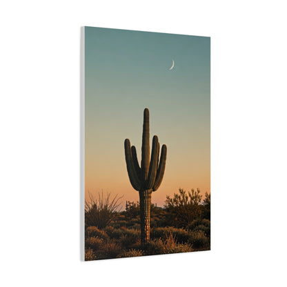 Solitary Saguaro Under Open Desert Sky Wall Art & Canvas Prints