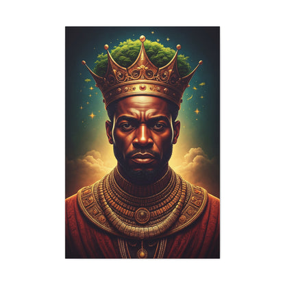 Celestial Crowned King Portrait Wall Art & Canvas Prints