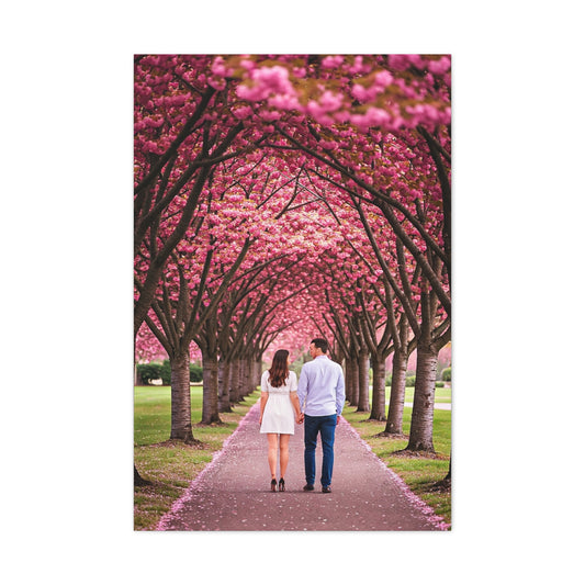 Romantic Sakura Tree Walk Wall Art & Canvas Prints