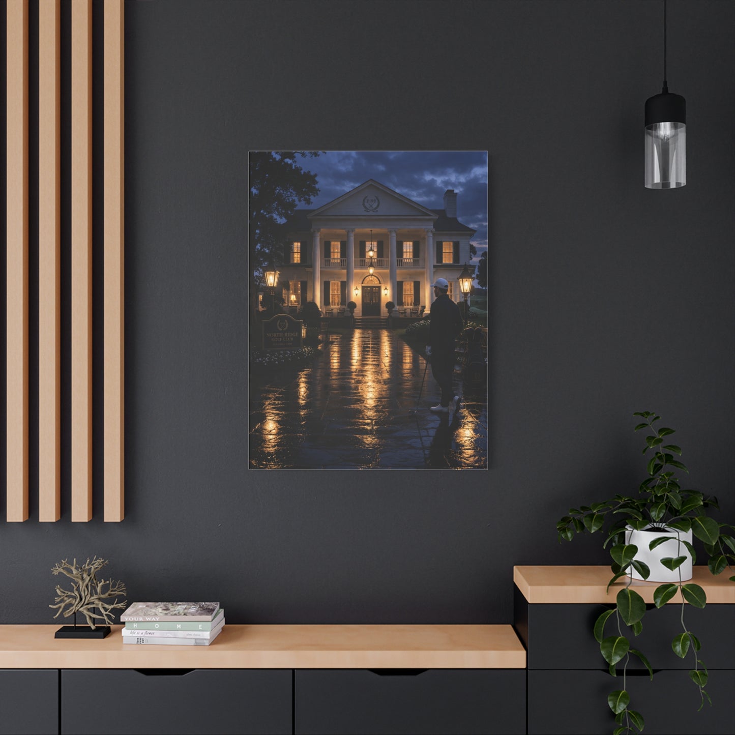 Grand Clubhouse Blue Hour Golf Wall Art & Canvas Print