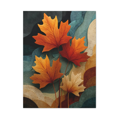Abstract Autumn Maple Leaves Wall Art & Canvas Print
