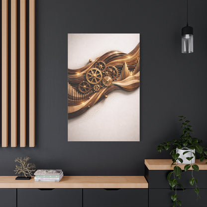 Mechanical Rhythm Wave Sculpture Wall Art & Canvas Print