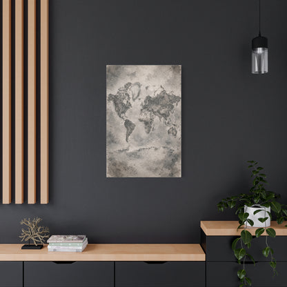 Vintage World Map Wash Wall Art & Canvas Print