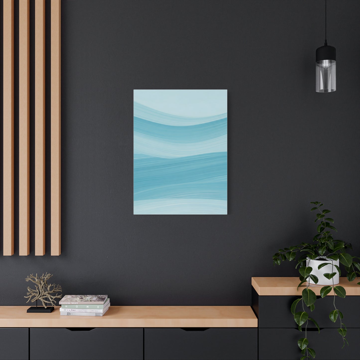 Serene Blue Wave Flow Wall Art & Canvas Prints
