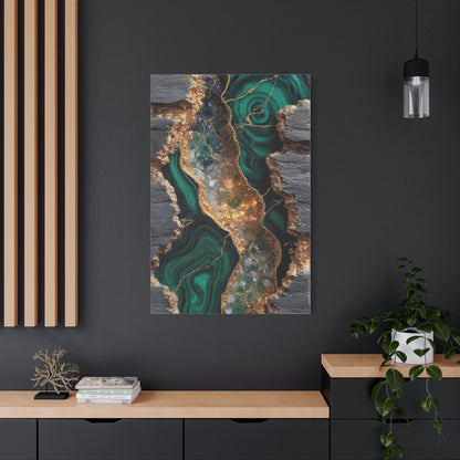 Emerald Geode Abstract Wall Art & Canvas Print