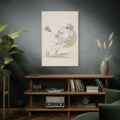 Minimal Lacrosse Motion Sports Wall Art & Canvas Print