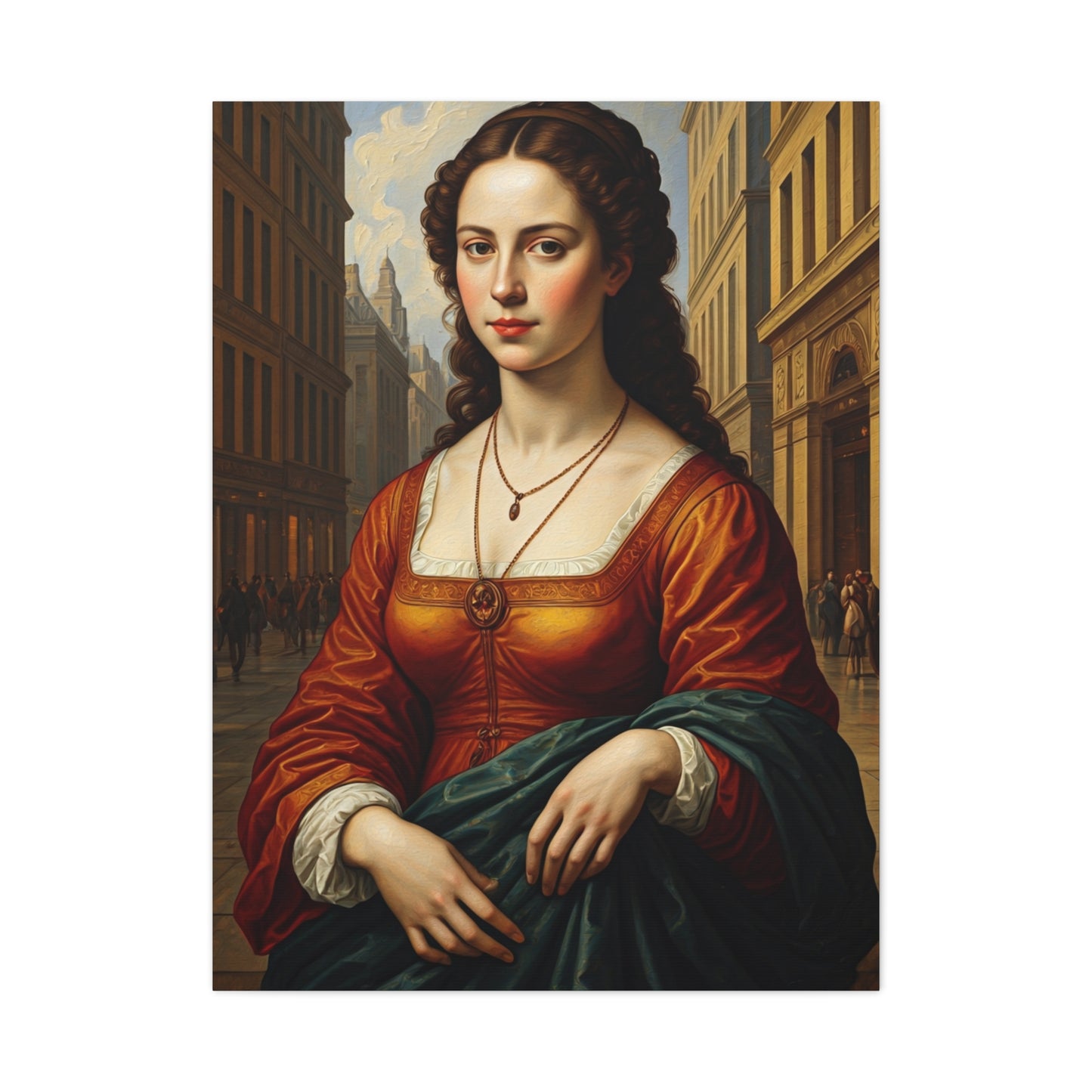 Renaissance Elegance Woman Portrait Wall Art & Canvas Print