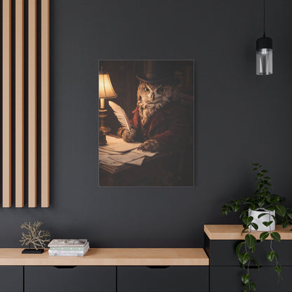 Gentleman Scholar Owl Portrait Wall Art & Canvas Print