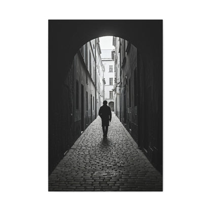 Solitary Alley Silhouette Wall Art & Canvas Prints
