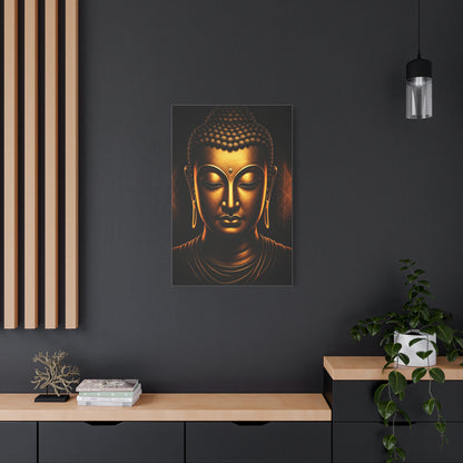 Golden Tranquility Buddha Portrait Wall Art & Canvas Prints