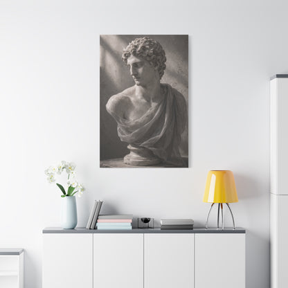 Classical Marble Bust Draped Wall Art & Canvas Print