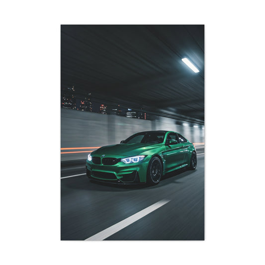 BMW M4 City Tunnel Motion Blur Wall Art & Canvas Prints